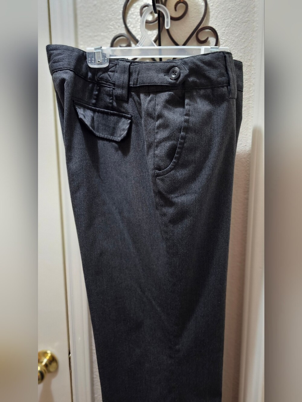 Covington Wonens Straight Wide Leg Dress Slacks In Charcoal Size 16 EUC - Picture 6 of 15